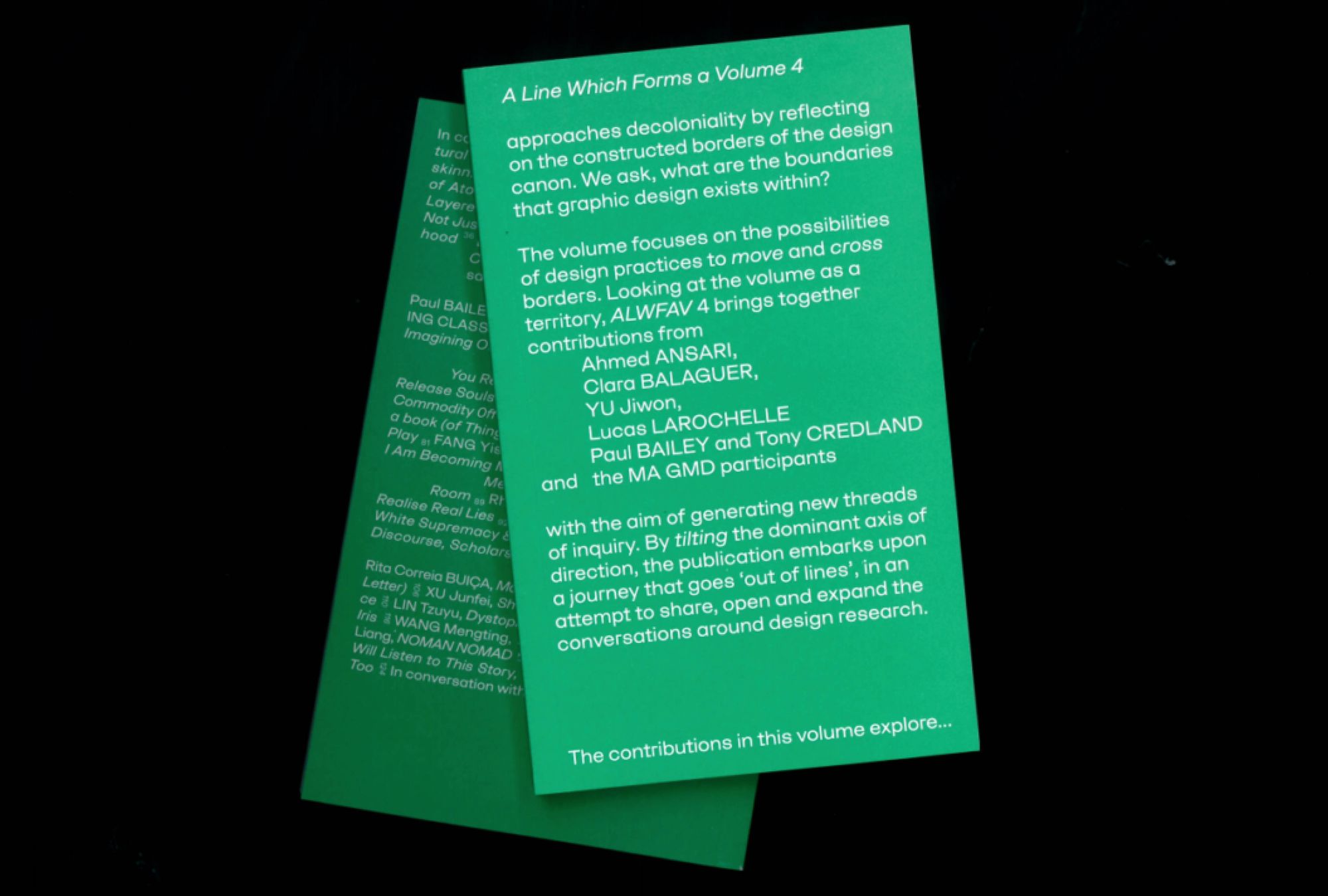 Critical conversations: A collaboration with A Line Which Forms a Volume!